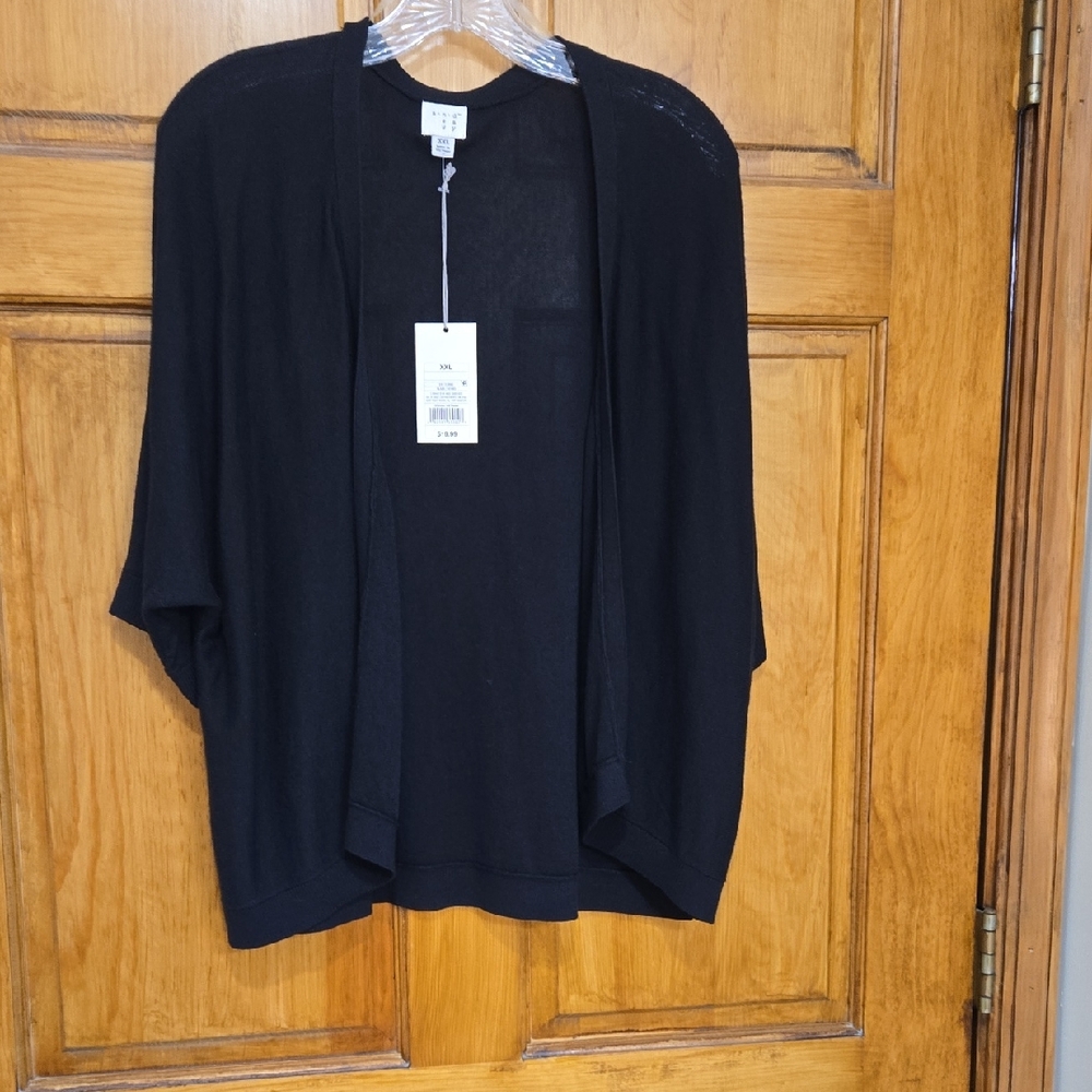 A.N.D.E.A.W.Y Open Front Black Cardigan